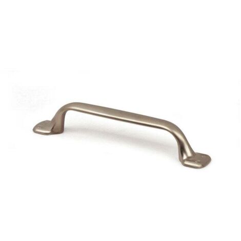 Poignée de meuble zamak chromé – Entraxe 96 mm – Fixation par vis – Longueur 127 mm – Pour bois dur – REI (1/3)