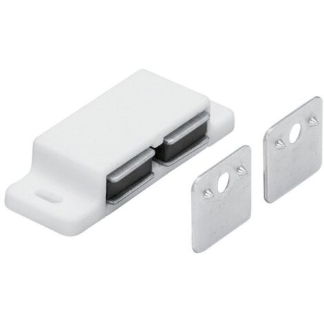 Lot De 2 Loqueteaux Magnétiques Plastique Hettich, L.20.8 X L.58.3 Mm