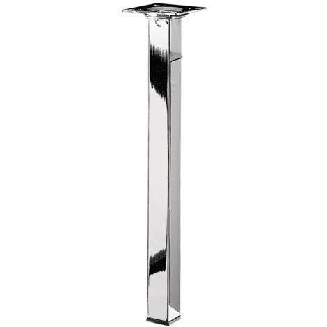 Hettich – Pied de meuble pour table basse – Acier chromé gris – Hauteur 30 cm – Charge 50 kg – Fixation à vis – Platine 60x60 mm