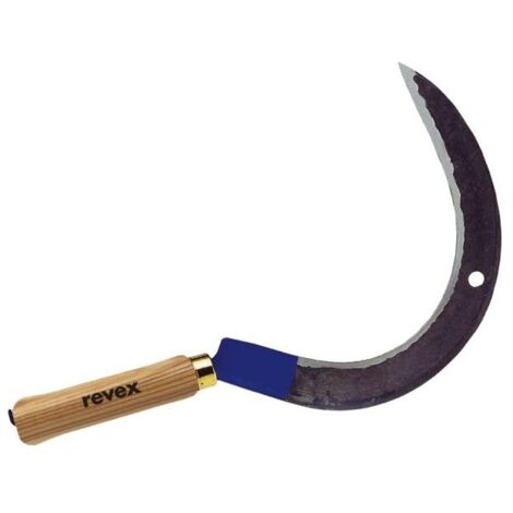 Revex – Faucille pour couper gazon – Manche en bois de 14 cm – Poids léger 0.25 kg – Garantie 15 ans