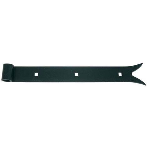 Afbat – Penture acier prépeint queue de carpe 300 mm – Hauteur 35 mm – Diamètre œil 14 mm – Fixation volets en bois – Fabrication française