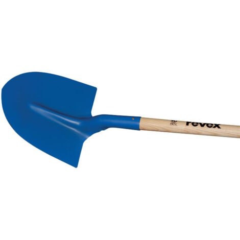 Revex – Pelle terrassier acier 29 cm – Manche en frêne vernis PEFC L.110 cm – Fabrication française – Pour chantiers humides