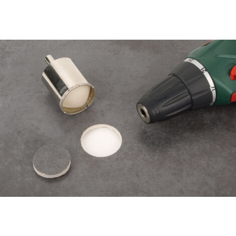 wolfcraft - Trépan Diamant pour Carrelage - Diamètre 35 mm - Profondeur de coupe 45 mm, avec Foret de Centrage - réf. 5926000