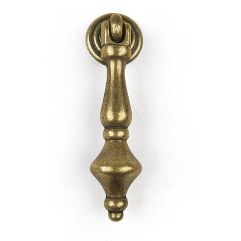 REI – Poignée de meuble zamak laitonné 65x15mm – Finition vintage – Fixation à vis – Pour meubles classiques et modernes (1/2)