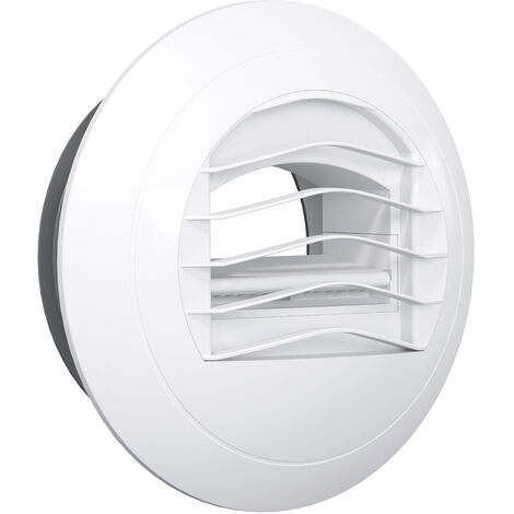 Unelvent – Bouche d'extraction VMC PVC 125 mm – Débit d'air 30 m³/h – Installation horizontale ou verticale – Manchette à joint