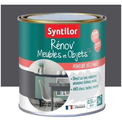 SYNTILOR Peinture meuble et boiserie Rénov' SYNTILOR gris design mat 0.5 l