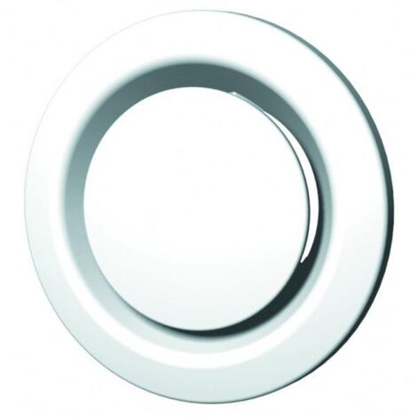 Unelvent – Bouche extract./insufflation 125mm – 853695 – Débit réglable 25-200 m³/h – Obturateur mobile – Compatible VMC double flux - BER-125