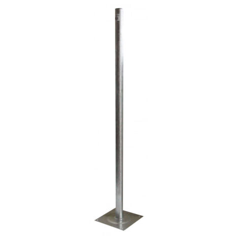 Metronic – Fixation pied de terrasse acier galvanisé 1m – Diamètre 40mm – Pour bois dur et teck – Résistant aux intempéries