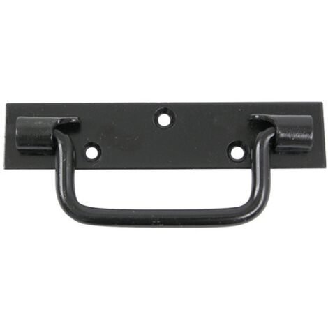 Poignée Sur Platine Acier Prépeint, H.25 X L.160 X P.10 Mm