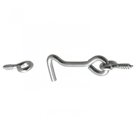 Lot De 4 Crochets De Contrevent Acier Hettich, L.37 X L.16 Mm