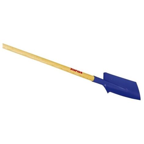 Revex – Bêche à rebord 28 cm – Acier forgé – Manche en frêne vernis 110 cm – Repose-pied pour confort – Fabrication française (1/3)
