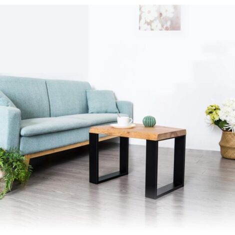 REI Pied meuble design REI fixe métal brut noir (1/4)