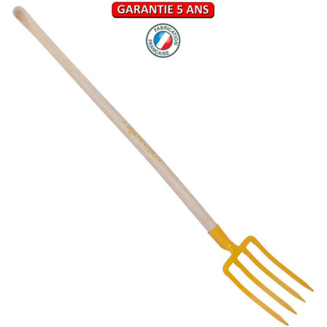 OUTILS PERRIN Fourche de 27cm, manche 100cm - Miel (1/2)