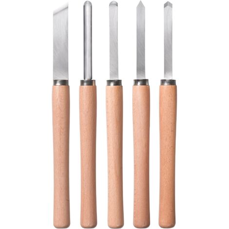 Einhell Ciseaux à bois (5 pièces: 1 bédane, 1 gouge à profiler, 1 ciseau à racler, 1 gouge à dégrossir et 1 grain d’orge)