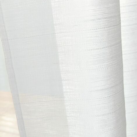 CENTRALE BRICO Voilage tamisant, Lola blanc l.140 x H.260 cm