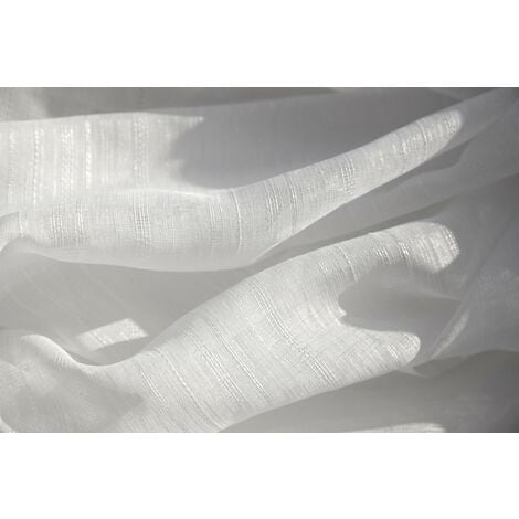 CENTRALE BRICO Voilage tamisant, Lola blanc l.140 x H.260 cm