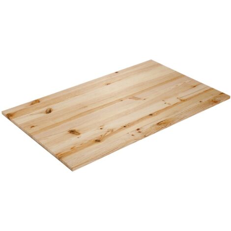 Centrale Brico – Plateau de table en pin massif 120x70 cm – Épaisseur 18 mm – Aspect rustique et chaleureux – Pour intérieur convivial