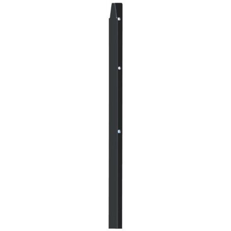 Centrale Brico – Poteau pour clôture en acier plastifié gris – Dimensions 3 x 3 cm – Hauteur 175 cm – Longue durée avec 6 perçages