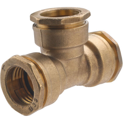 CENTRALE BRICO TE à compression laiton D.32 pour tube en polyéthylène