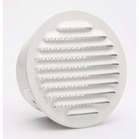 Centrale Brico – Grille d'aération aluminium laqué 12,5 cm – Encastrable avec moustiquaire – Circulation d'air efficace – Pour espaces à gaz