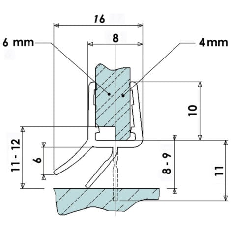 Centrale Brico Joint d'étanchéité longue lèvre H.3.6 cm