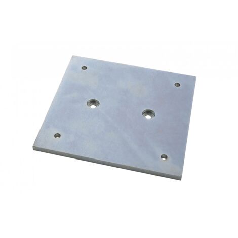 Renz – Platine acier zingué 15x15cm – Support de boîte aux lettres – Homologation non requise – Pour chantiers humides