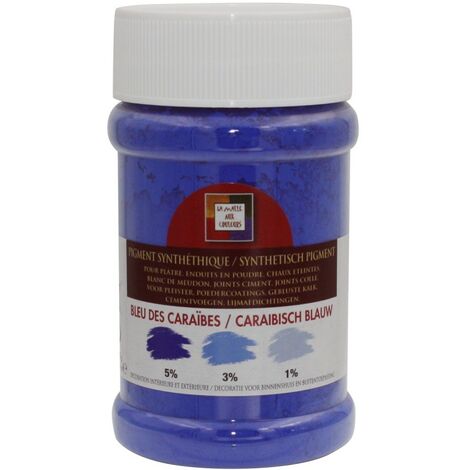 CENTRALE BRICO Pigment poudre Malle aux couleurs bleu des caraïbes 250 ml