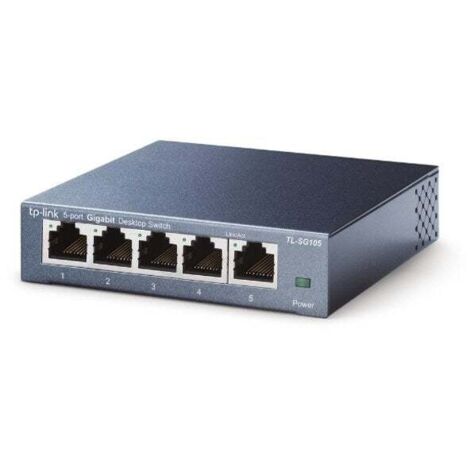 Tp-Link – Switch RJ45 5 ports 10/100/1000 Mbps – Coffret de communication – Alimentation électrique – Matériau ABS – Pour réseau câblé