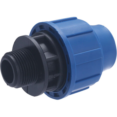 QUICK PLOMBERIE Raccord droit à compression plastique M 20 x 27 pour tube en polyéthylène (1/5)