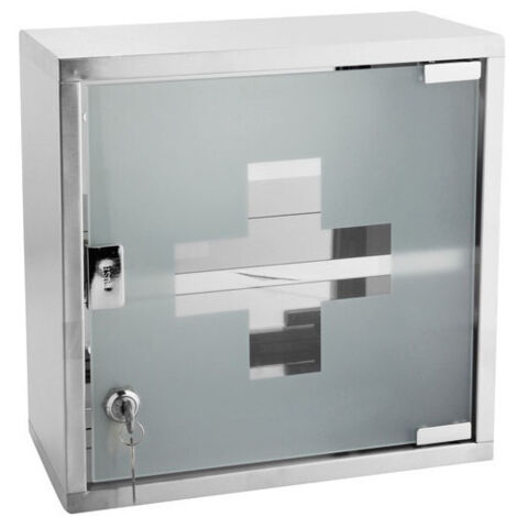 CENTRALE BRICO Armoire à pharmacie l.30 cm, imitation métal, Roma (1/4)