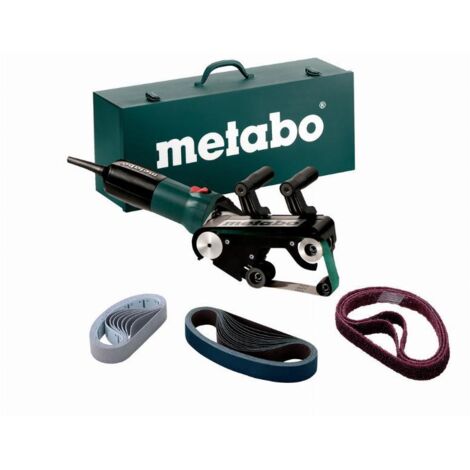 Metabo – Ponceuse à bande RBE 9-60 – Puissance 900W – Vitesse 8-14 m/s – Angle d'enroulement 190° – Pour tubes acier inoxydable (1/5)
