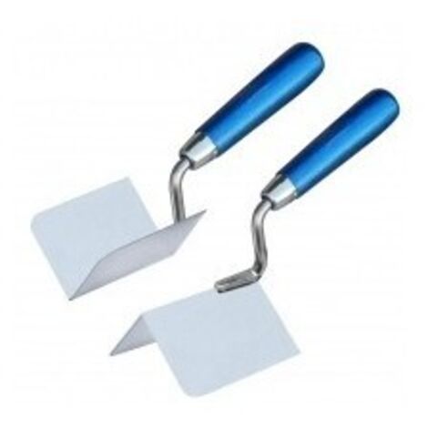 Outifrance – Truelle d'angle inox 80x60mm – Finitions précises pour murs et plans de travail – Compatible maçonnerie et plâtrage