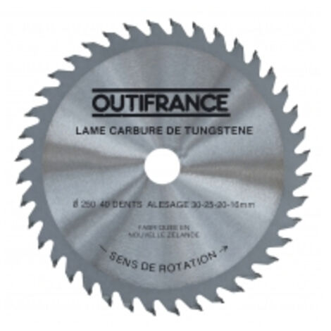 OUTIFRANCE Lame de scie circul. au carbure pour bois 200 mm 40 dents (1/2)