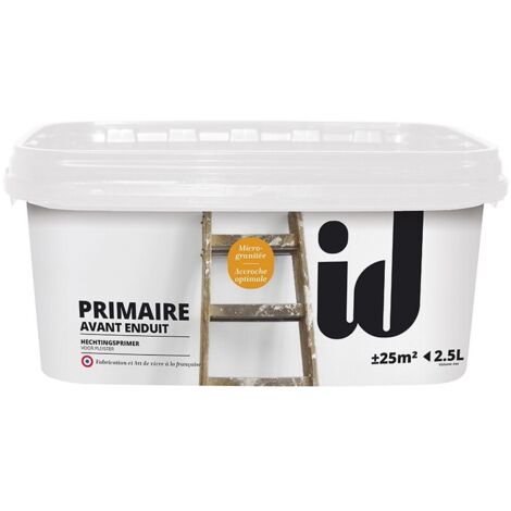 Primaire accrochage enduit décoratif 2,5L – Pour murs – Finition mate – Rendement 25 m² – Séchage rapide 0,5h (1/5)