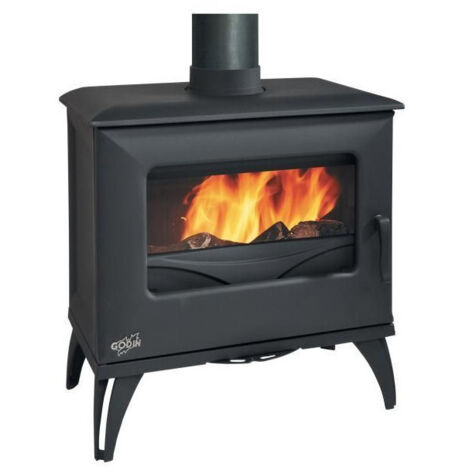 Godin – Poêle à bois Cube 6,5 kW – Longueur bûche 45 cm – Évacuation fumées arrière ou dessus – Classe énergétique A – 388117 - CUBE-6 (1/6)