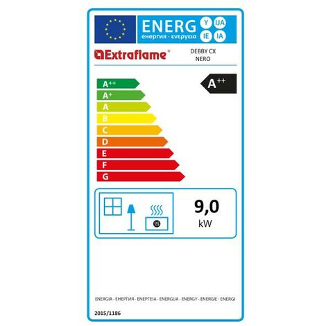 LA NORDICA EXTRAFLAME Poêle à granulés Debby CX noir - électronique 9 kW