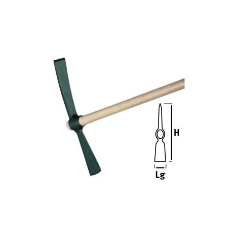 LEBORGNE Pioche-hache, douille ronde 2 kg - sans manche