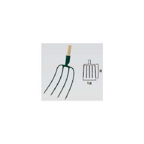LEBORGNE - Fourche à fumier à douille 4 dents 0,85kg manche compositube - 421304