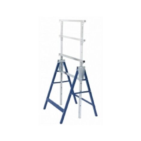 Outifrance – Tréteau métallique réglable 15-128 cm – Charge maximale 125 kg – Tube ø 25 mm – Pliable en acier galvanisé (1/2)