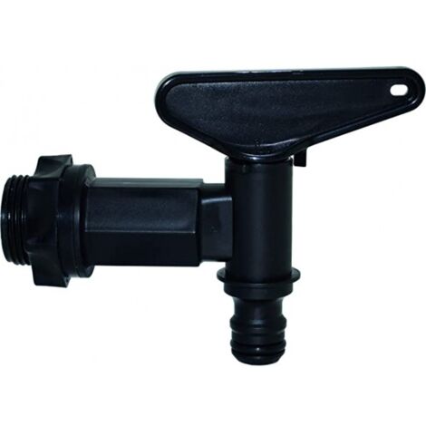 Boutté – Robinet de cuve récupération d'eau 20x27 mm – Montage rapide nez intégré – Polyéthylène haute densité – Pour arrosage jardinage