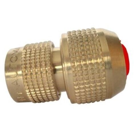 BOUTTÉ Raccord rapide rouge automatique laiton aquastop Ø19 (1/2)