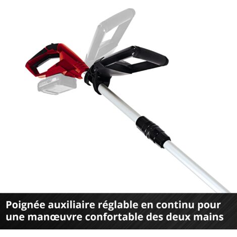 Einhell Coupe-bordures sans fil GE-CT 18 Li - Solo Power X-Change (18 V,Diam. de coupe lame 24 cm,Livré avec 20 lamelles en PVC) Livré sans Batterie ni Chargeur