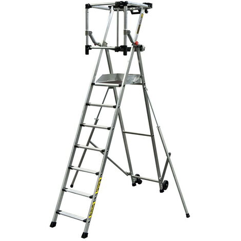Centaure – Plate-forme roulante 7 marches – Hauteur fixe 1.70 m – Accès jusqu'à 3.70 m – Charge maximale 150 kg – Largeur 2.20 m