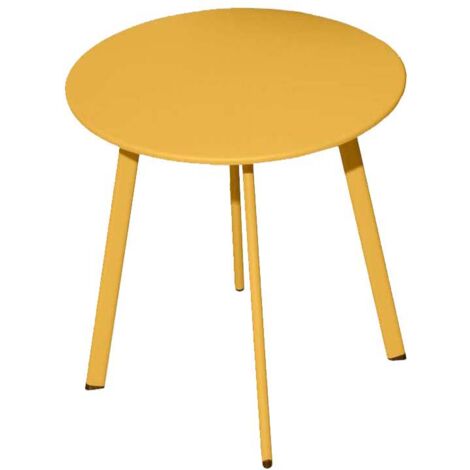 Table basse de jardin en acier Massai 45 cm Miel