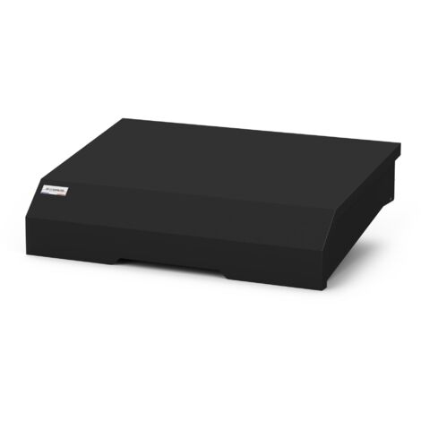 Le Marquier – Couvercle de protection en acier électrozingué noir – S'adapte aux planchas Baia 375 et Amalia 375 – Dimensions 81 x 59 x 17 cm