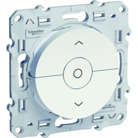 Schneider Electric – Interrupteur volet-roulant 3 boutons blanc – Fixation par vis – 3 bornes sans vis pour câblage rapide – Indice de protection IP21
