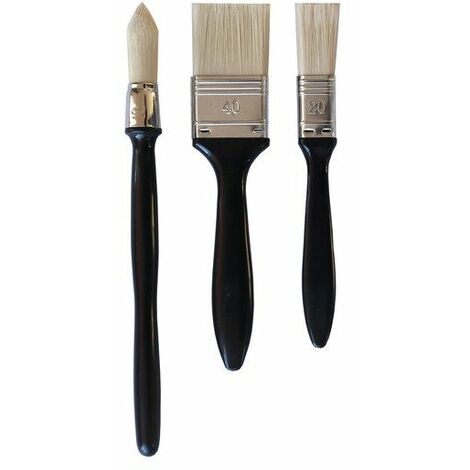 Set De 3 Pinceaux Plats Larges - Tailles 3, 4 Et 5 Pouces - Pour Peinture à L'huile, Acrylique, Aquarelle