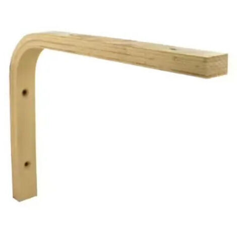 Équerre de fixation en bois multiplis 15 cm x 20 cm – Support 20 kg pour tablettes – Installation murale robuste – Cime