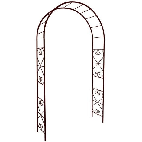 Arche décor treillage, fer vieilli - L.180 x l.50 x H.250 cm