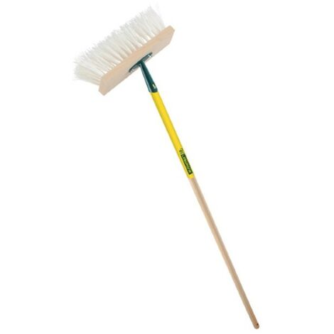 Leborgne – Balai de cantonnier pro 32 cm – Poils en PVC 90 mm – Pour débris secs et humides – Balayage efficace de cailloux et sable